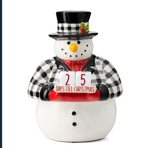 Holiday Snowman Countdown Figurine